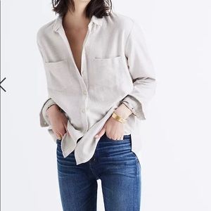 Madewell Flannel Over-sized Ex Boyfriend Shirt-S